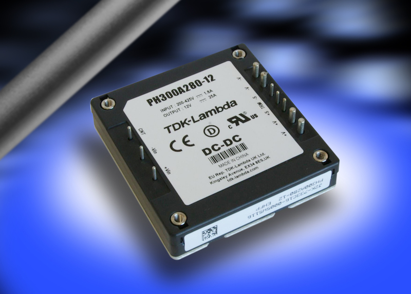 TDK adds 300W rated modules to HVDC input converter series